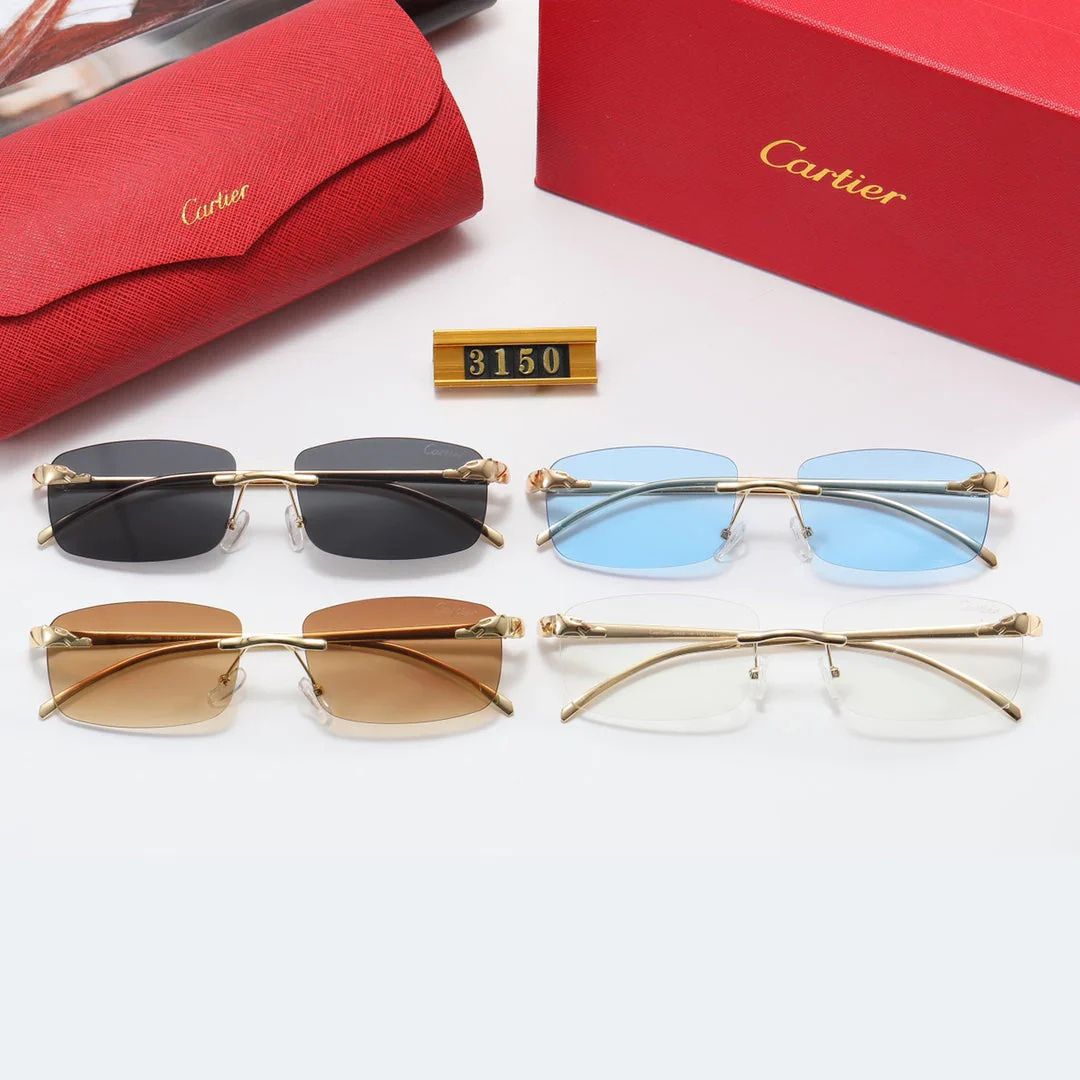 4 color fashion frameless leopard frame polarized sunglasses 4 color fashion frameless leopard frame polarized sunglasses