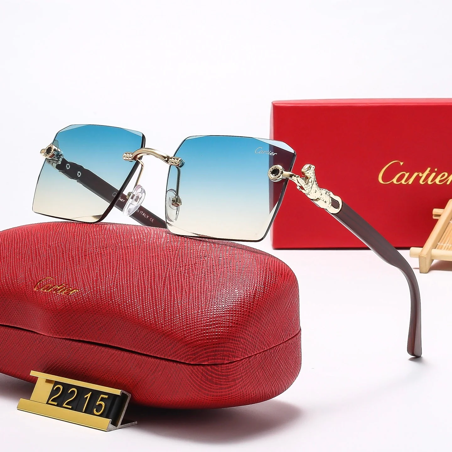 square frameless leopard head sunglasses 2215 square frameless leopard head sunglasses 2215