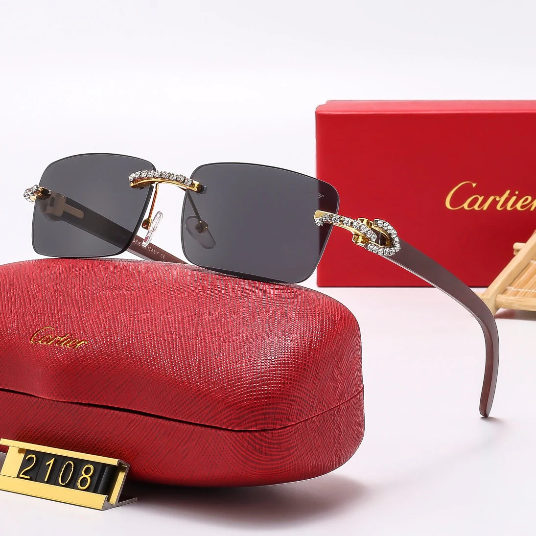 6 colors diamond frameless sunglasses 2107 6 colors diamond frameless sunglasses 2107