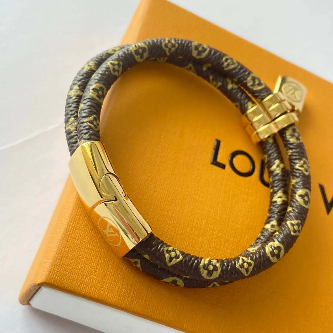 lock pendant double layer leather bracelet lock pendant double layer leather bracelet
