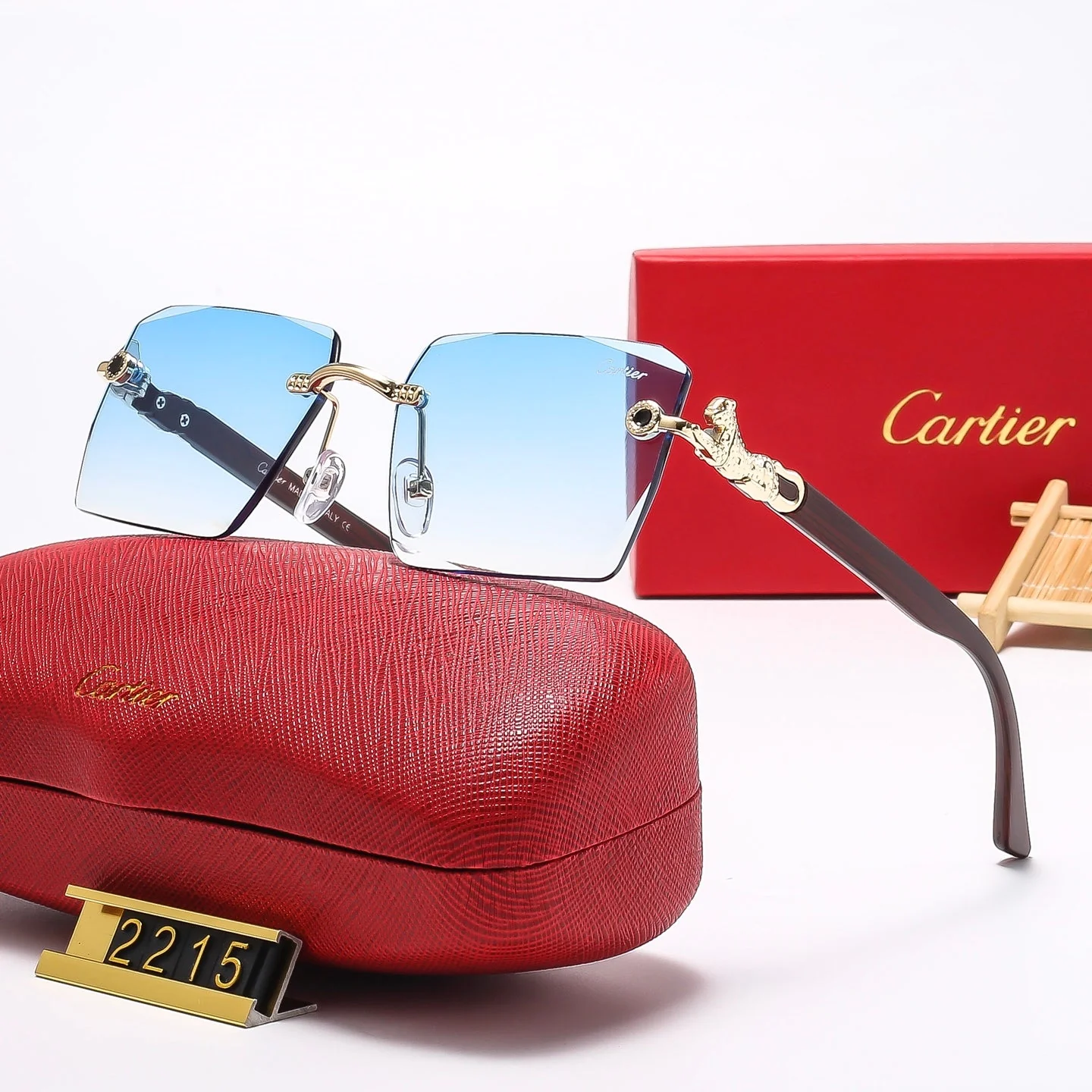square frameless leopard head sunglasses 2215 square frameless leopard head sunglasses 2215