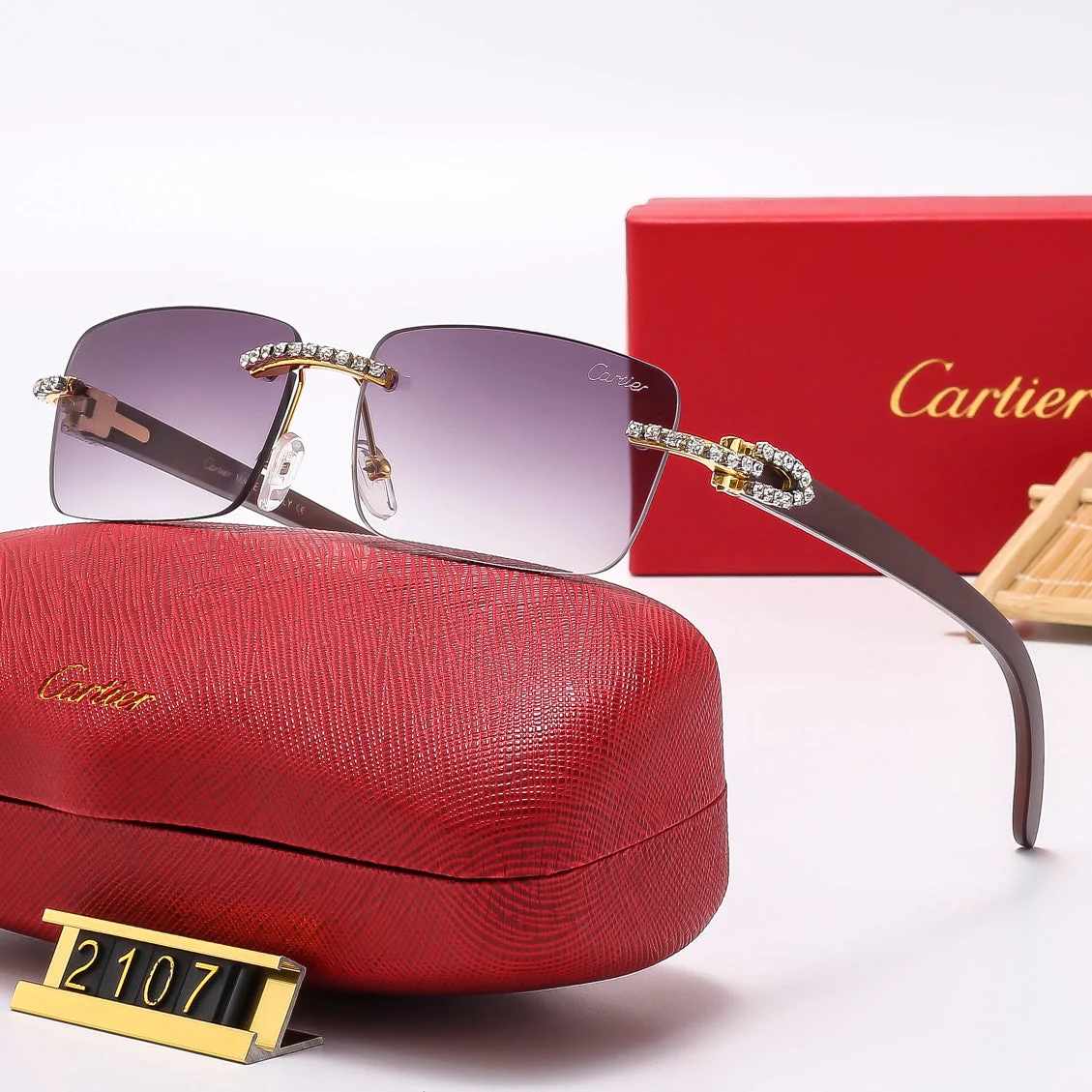6 colors diamond frameless sunglasses 2107 6 colors diamond frameless sunglasses 2107