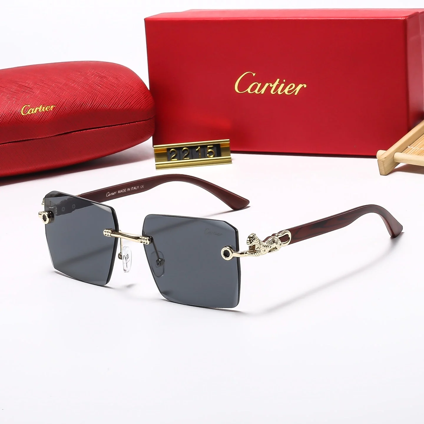 square frameless leopard head sunglasses 2215 square frameless leopard head sunglasses 2215