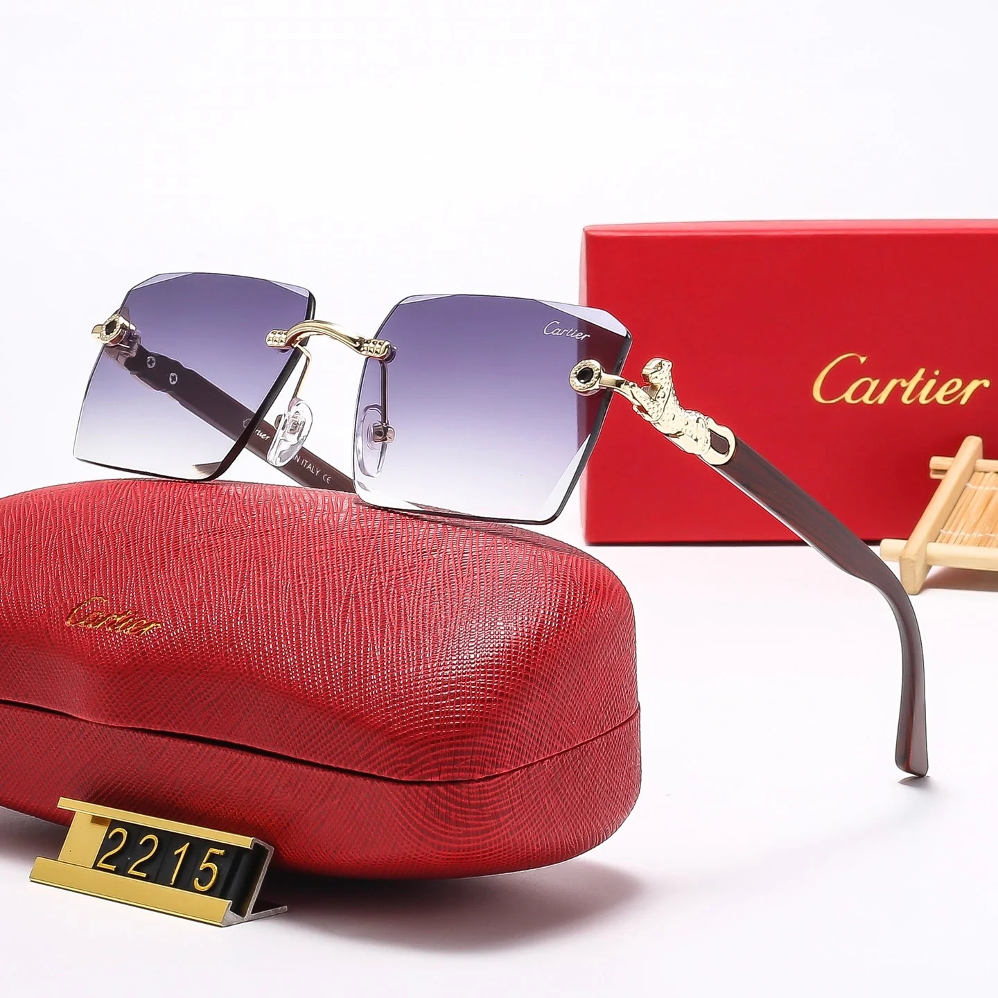 square frameless leopard head sunglasses 2215 square frameless leopard head sunglasses 2215